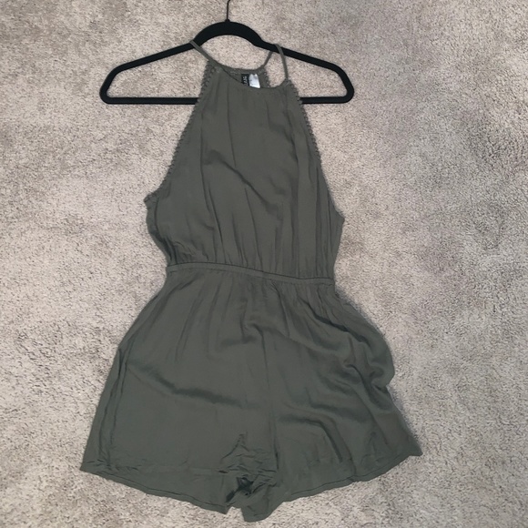 h&m green romper